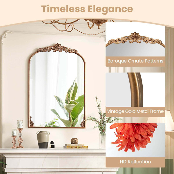 Vintage Baroque Arched Mirror product image