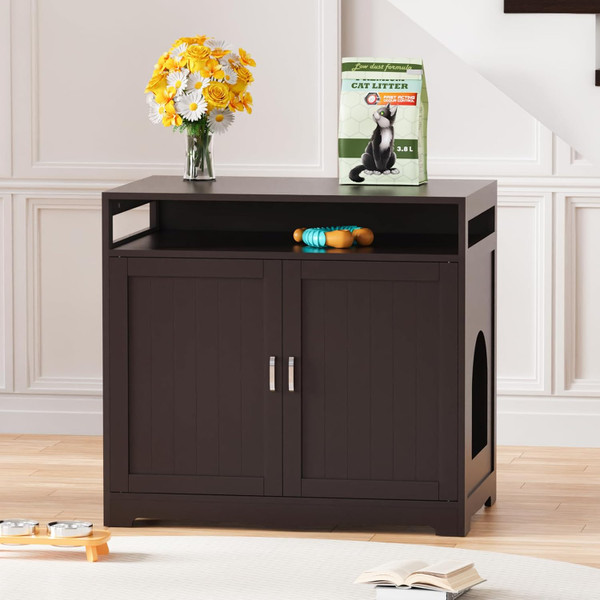 Hidden Cat Litter Box Cabinet product image