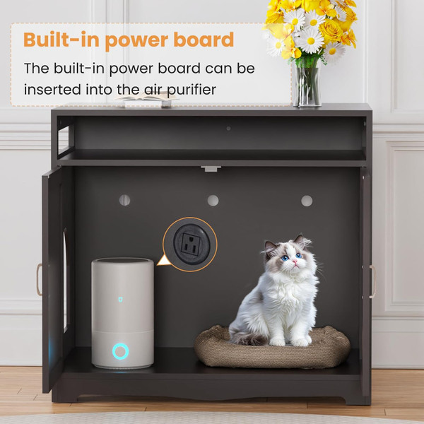 Hidden Cat Litter Box Cabinet product image