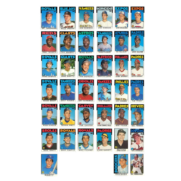 1986 Vintage Baseball Cards – Surprise 10 Pack (Original Topps Collection) product image
