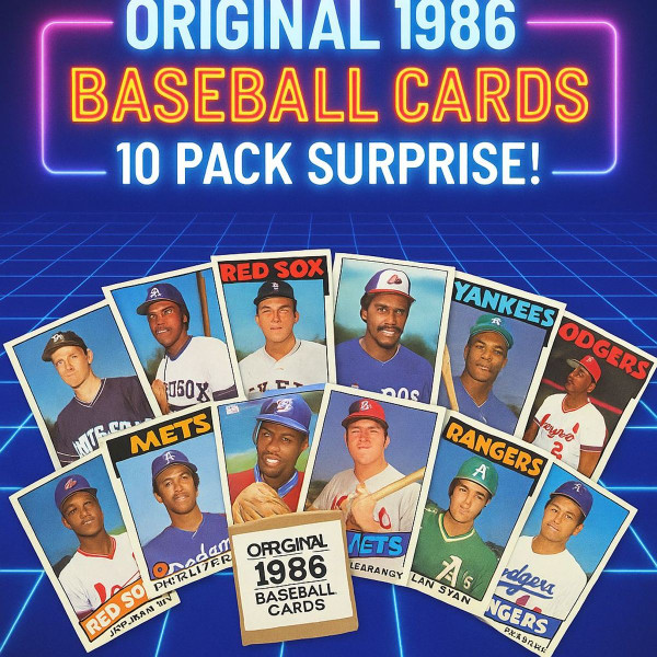 1986 Vintage Baseball Cards – Surprise 10 Pack (Original Topps Collection) product image