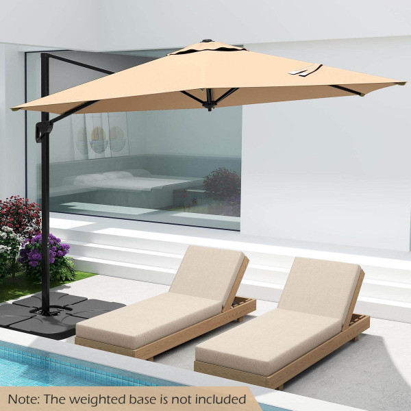 9FT Cantilever Patio Umbrella with 2-Section Design product image