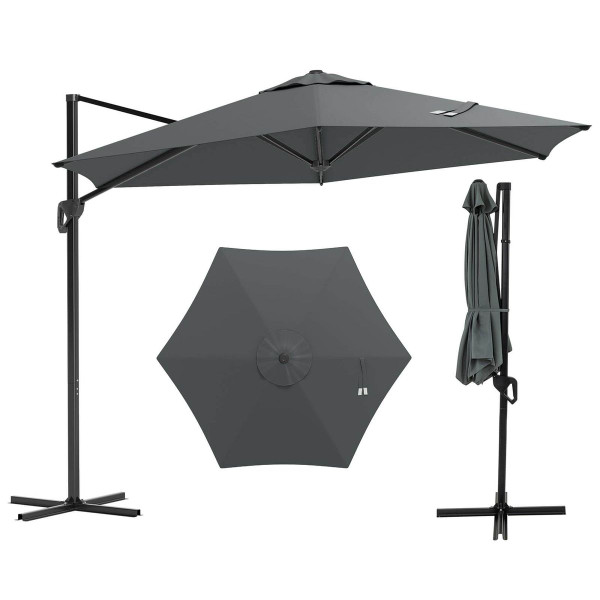 9FT Cantilever Patio Umbrella with 2-Section Design product image