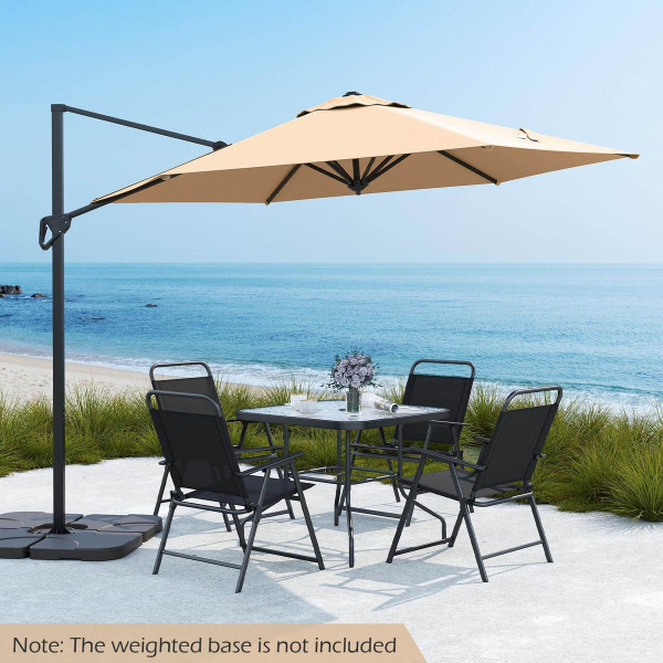 9FT Cantilever Patio Umbrella with 2-Section Design product image