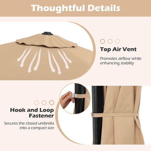 9FT Cantilever Patio Umbrella with 2-Section Design product image