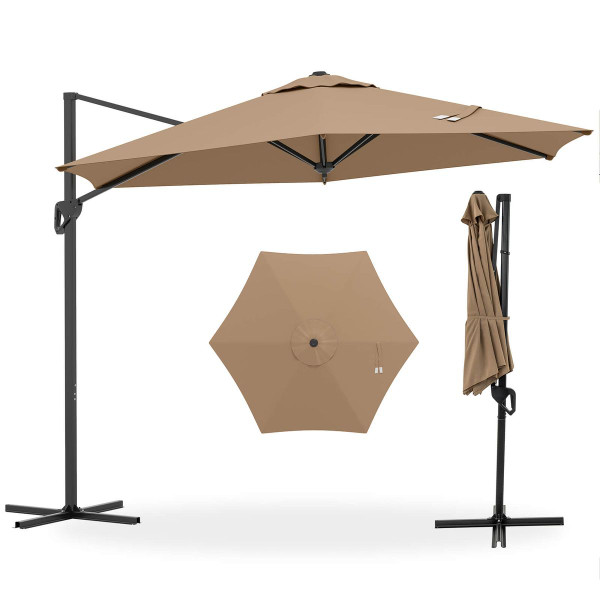 9FT Cantilever Patio Umbrella with 2-Section Design product image