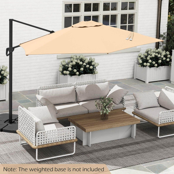 9FT Cantilever Patio Umbrella with 2-Section Design product image