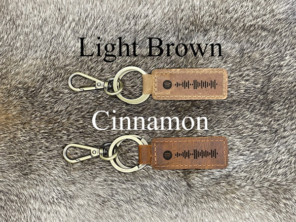 Personalized Song Leather Keychain with Spotify® Code product image