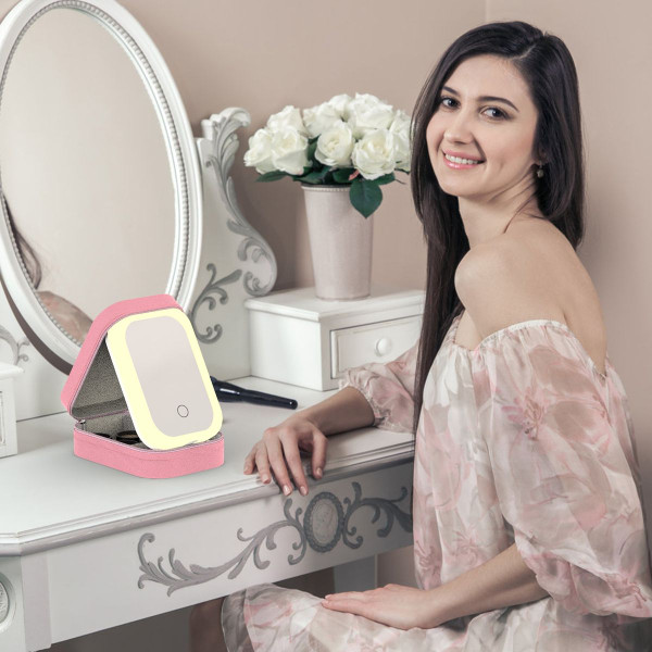 Travel Makeup Bag & LED Mirror  product image