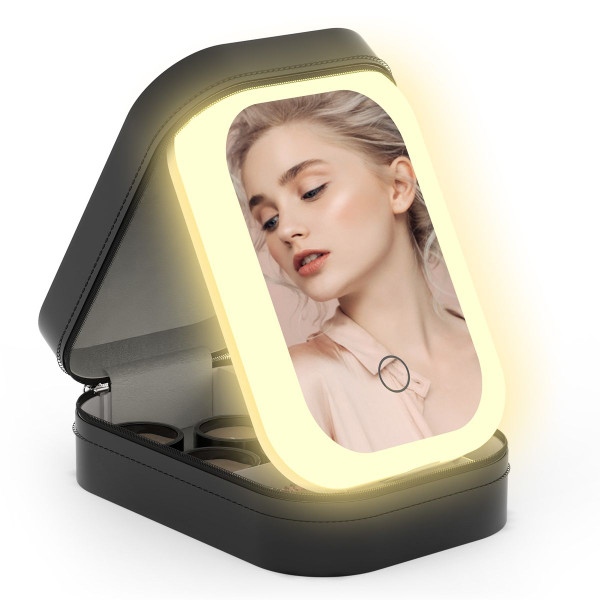 Travel Makeup Bag & LED Mirror  product image