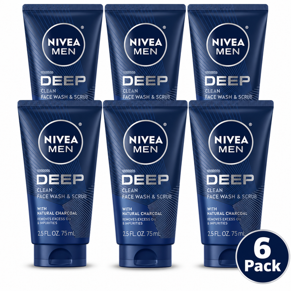 NIVEA MEN Deep Clean Face Wash and Scrub (6-Pack) product image