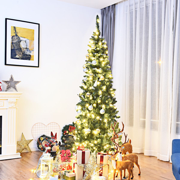 7.5 ft Pre-Lit Hinged Pencil Christmas Tree  product image