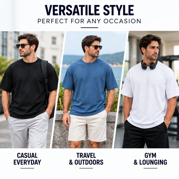 Men’s Heavyweight Oversized Drop Shoulder Tee (3-Pack) product image