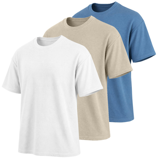 Men’s Heavyweight Oversized Drop Shoulder Tee (3-Pack) product image