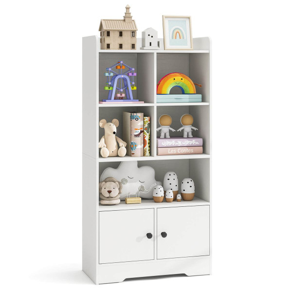 Freestanding Bookshelf with 2-Door Storage Cabinets product image