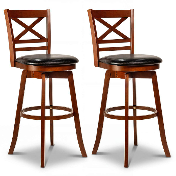 30.5” Swivel Barstools with Ergonomic Curved Backrest (Set of 2/4) product image