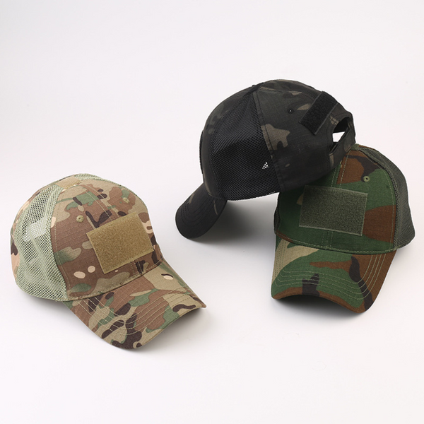 Military-Style Tactical Patch Hat with Adjustable Strap product image