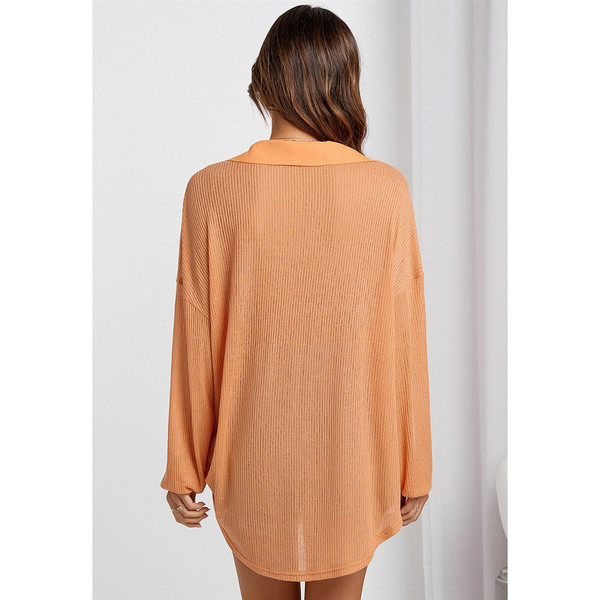 Lounge Rib Knit Button Top product image