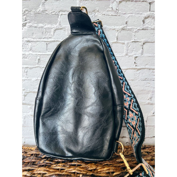 Vegan Leather Crossbody Sling Bag with Credit Card Slots product image