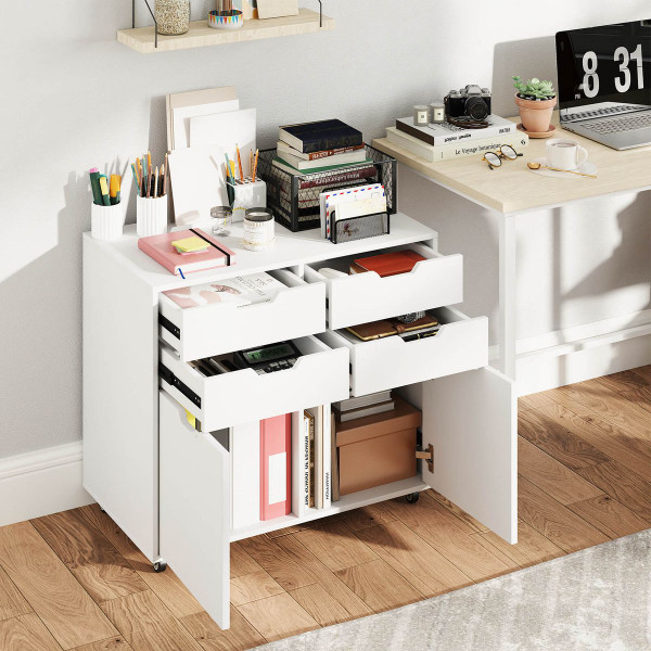 4-Drawer File Cabinet with Wheels product image