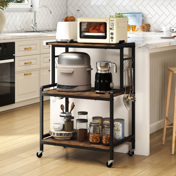 3-Tier Kitchen Rolling Cart product image