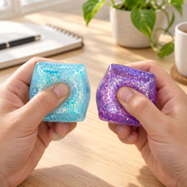 Mystery Glitter Sparkle Squishy Cubes (2-Pack) product image