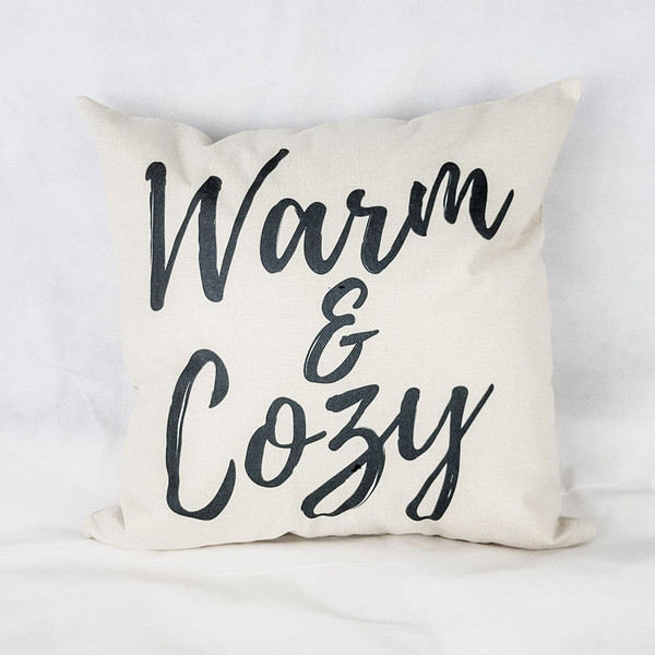 18-Inch Farmhouse Christmas Warm u0026 Cozy Pillow Cover - Pick Your Plum