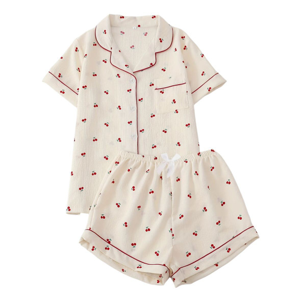 Women's Patterned Short-Sleeve Pajama Set product image