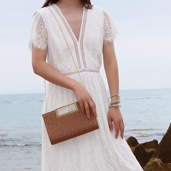 Summer Straw Evening Clutch product image
