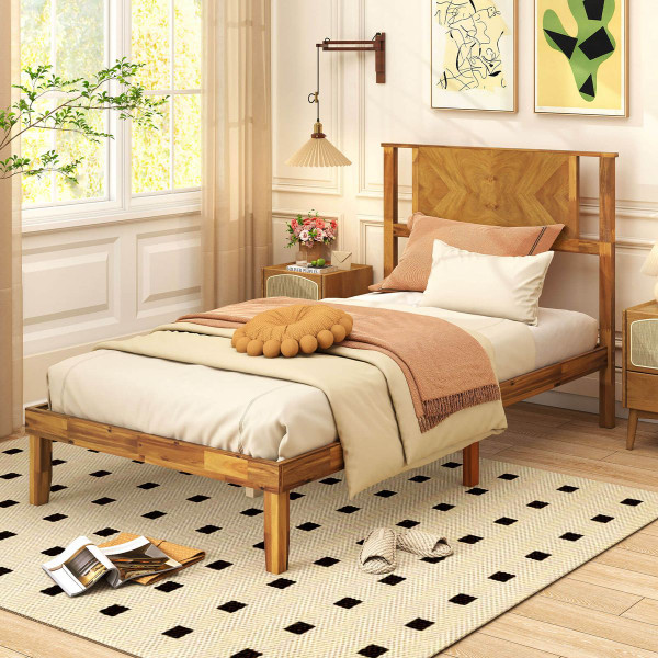 Bed Frame with Headboard with 8.5" Under-Bed Storage product image