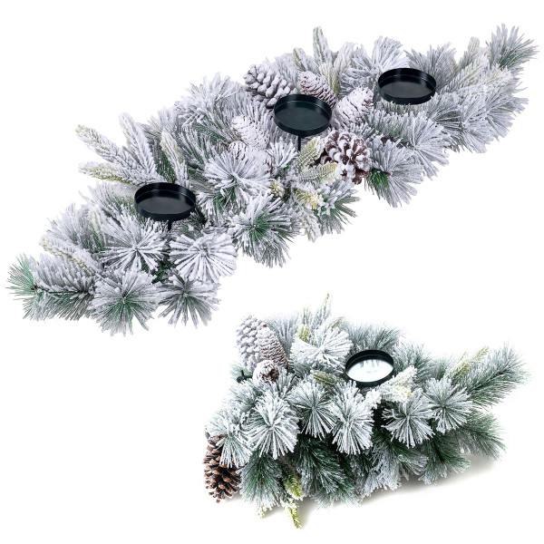Foldable Christmas Centerpiece with 3 Candle Holder (1- or 2-Pack) product image