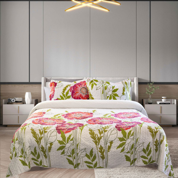 Oversized Pink and Lime Quilt Set product image