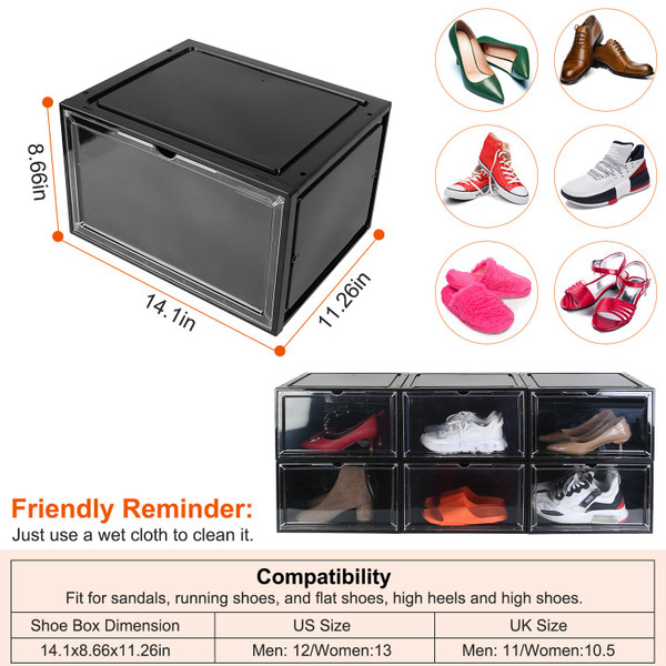 NewHome™ Collapsible Shoe Box (6-Pack) product image