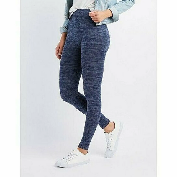 High-Waisted Fleece-Lined Marled Leggings (2-Pack) product image