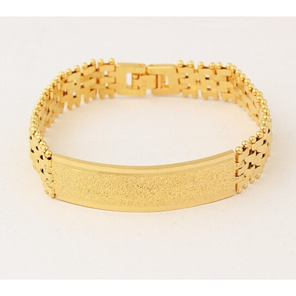 18K-Yellow-Gold-Filled Unisex Band ID Bracelet product image