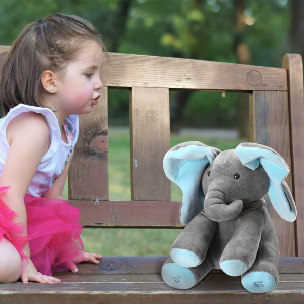 12-Inch Stuffed Plush Elephant product image