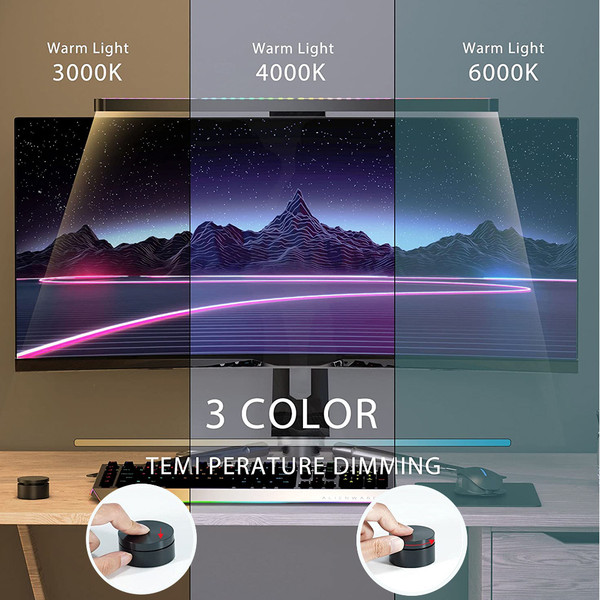 Curved Monitor Light Bar with Wireless Remote Control and 3 Light Modes product image