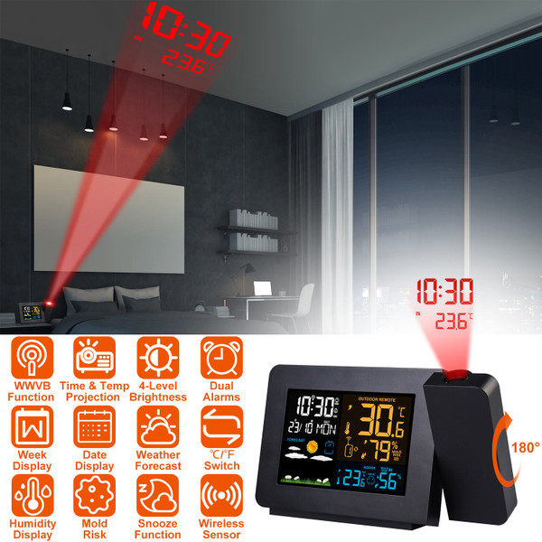 FJ3391 Multi-functional Weather Station Alarm Clock Weather