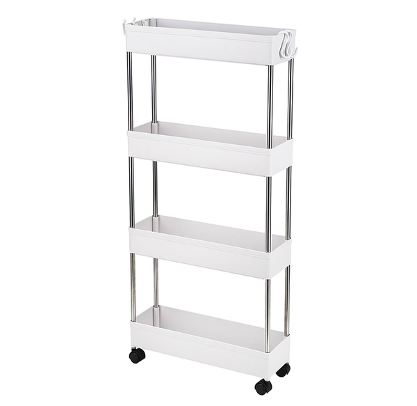 White Ultra-Thin Rolling Storage Cart  product image