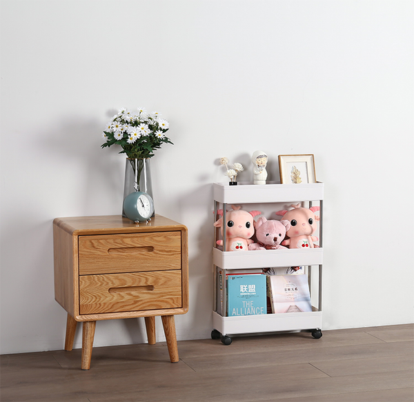 White Ultra-Thin Rolling Storage Cart  product image