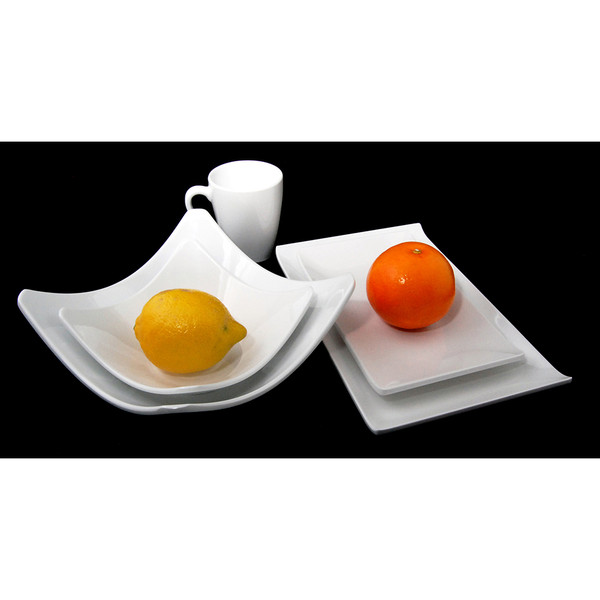 White Melamine 5-Piece Dinnerware Set product image