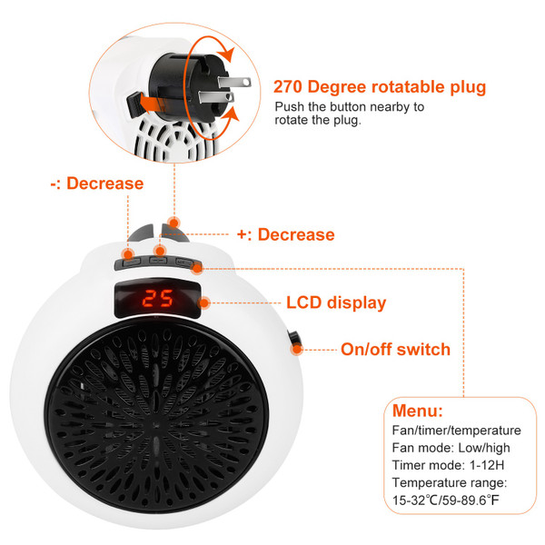 iMounTEK® 900W Portable Heater Fan product image
