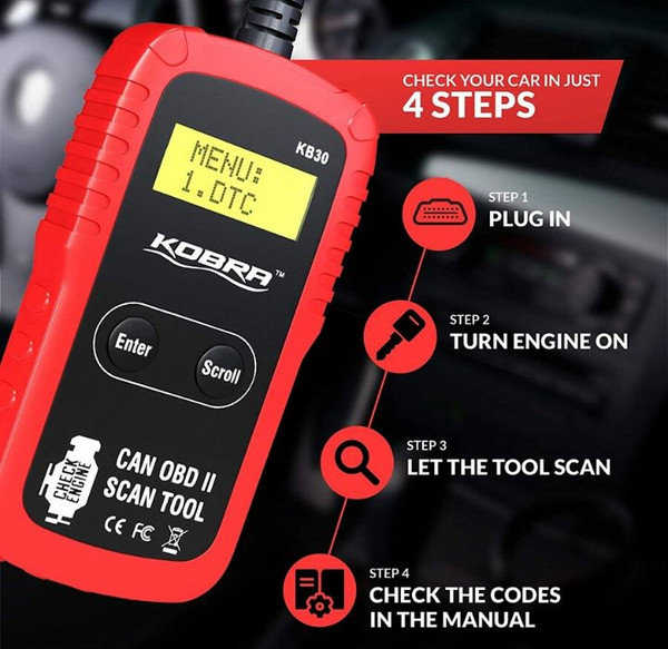 Kobra™ OBD2 Scanner Car Code Reader, Universal Auto Diagnostic Tool product image