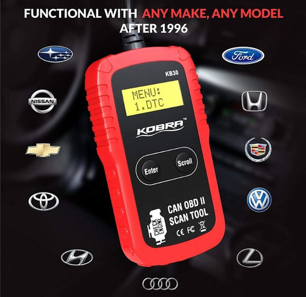 Kobra™ OBD2 Scanner Car Code Reader, Universal Auto Diagnostic Tool product image