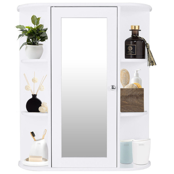 Wall-Mounted Bathroom Storage Medicine Cabinet with Mirror product image