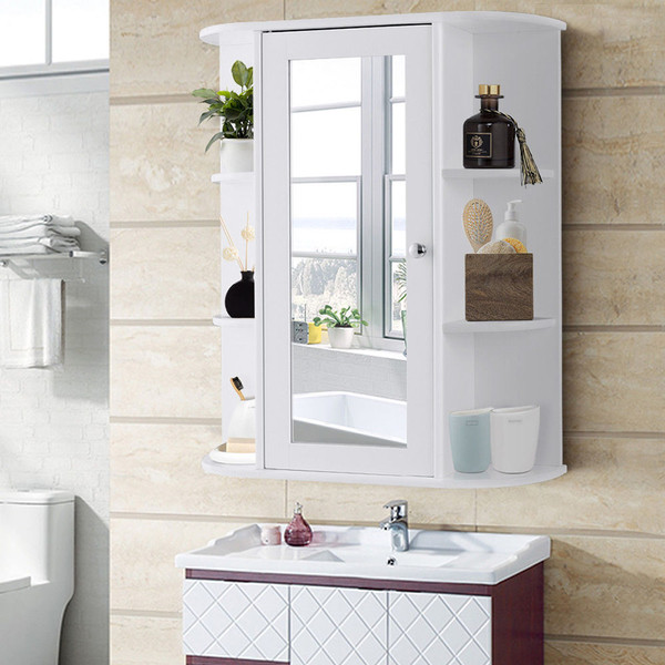 Wall Mount Mirror Cabinet Bathroom Medicine Cabinet Storage