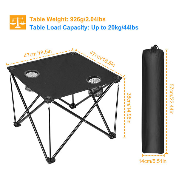 NewHome Foldable Portable Camping & Picnic Table with Carrying Bag product image