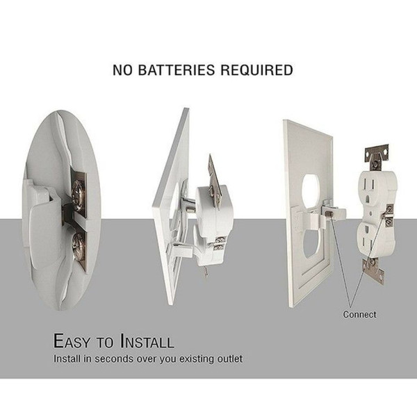 Snap-on Outlet Cover with Built-in LED Night Lights (5-Pack) product image