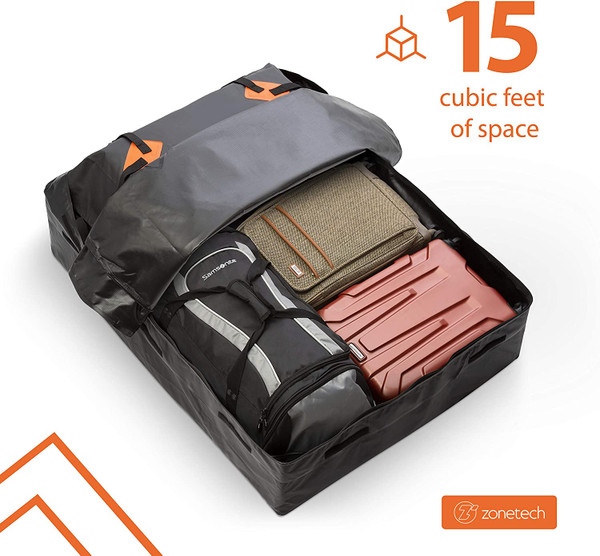 Foldable Rooftop Waterproof Cargo Bag By Zone Tech®, 15 Cu. Ft. product image