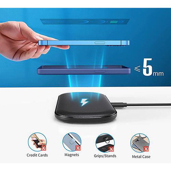 Choetech® Dual Qi-Certified Fast Wireless Charging Pad product image